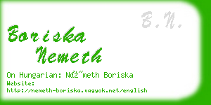 boriska nemeth business card